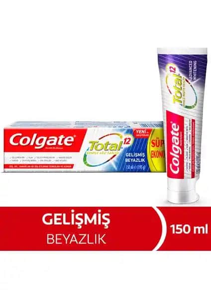 Colgate Total Gelişmiş Diş Macunu: Beyazlatıcı ve Güçlü Temizlik Sağlayan Ürün