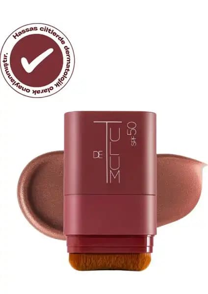 De Tulum Brillonz Face Stick 50 SPF ile doğal parlaklık ve yüksek güneş koruması