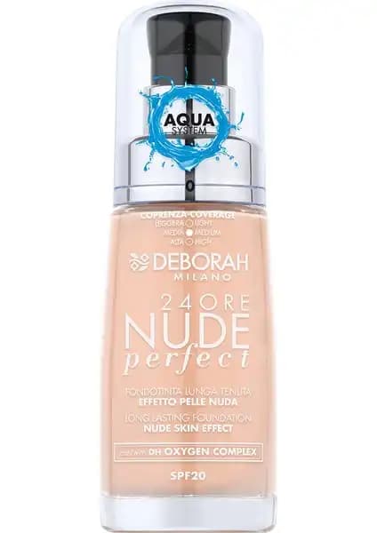 Deborah 24Ore Perfect Nude Fondöten No: 0 Fair Rose - Doğal ve Hafif Makyaj İçin Uygun