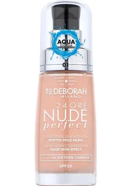 Deborah 24Ore Perfect Nude Fondöten No: 01 Fair - Doğal ve Uzun Süreli Makyaj İçin Tercih