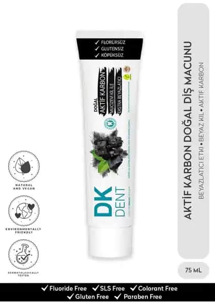 Dermokil DKDENT Aktif Karbonlu Florürsüz Diş Macunu: Doğal ve Hassas Dişler İçin Günlük Bakım Seçeneği
