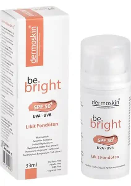 Dermoskin Be Bright SPF50+ Likit Fondöten: Cilt Bakımı ve Makyajın Birleşimi