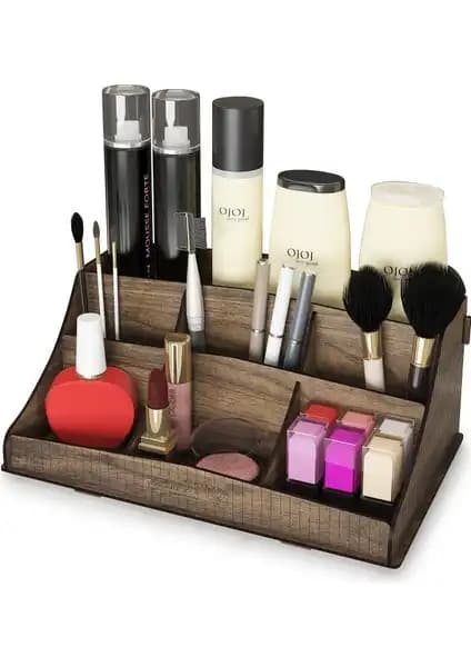 Design Otto Bella Small Ahşap Makyaj ve Düzenleyici Organizer: Şık ve Fonksiyonel Tasarım