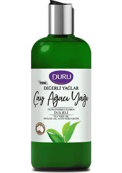 Duru Değerli Yağlar Nemlendiricili Çay Ağacı Yağı Duş Jeli Günlük Temizlik ve Ferahlatıcı Bakım İçin