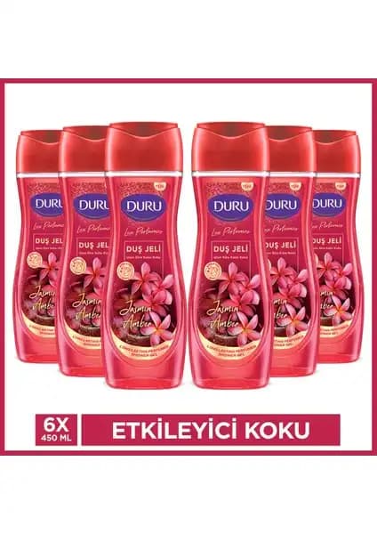 Duru Lux Parfümlü Duş Jeli Jasmin ve Amber Aroması Çevre ve Cilt Dostu Formül