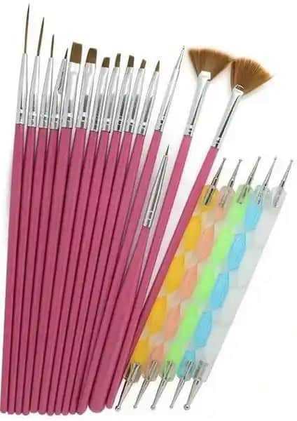Ecoform 20 Parça Nail Art Seti Profesyonel ve Ev Kullanımı İçin Çok Yönlü Tasarım Araçları