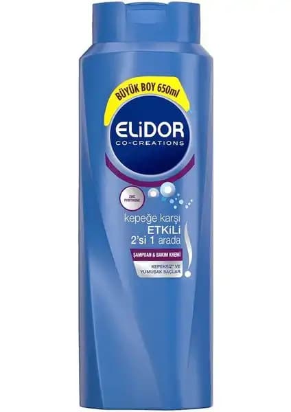 Elidor Kepeğe Karşı Etkili 2'si 1 Arada Şampuan ile Sağlıklı ve Kepeksiz Saçlar İçin Çözüm