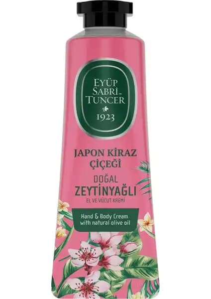 Eyüp Sabri Tuncer Japon Kiraz Çiçeği El ve Vücut Kremi Doğal Nemlendirici ve Çevre Dostu Bakım Ürünü