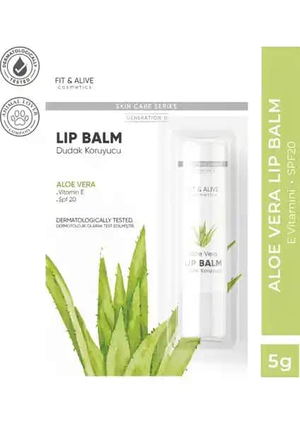 Fit & Alive Aloe Vera Lip Balm: Doğal ve Etkili Dudak Bakım Çözümü