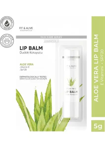 Fit & Alive Aloe Vera Lip Balm: Doğal ve Etkili Dudak Bakım Çözümü
