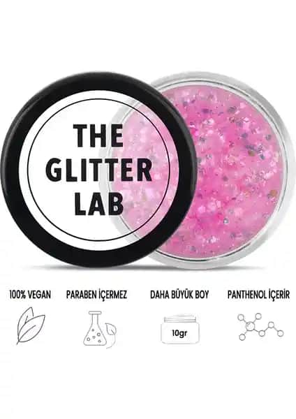 Flamingo Pink Jel Formlu Parlak Glitter ile Canlı ve Kalıcı Makyaj Uygulamaları
