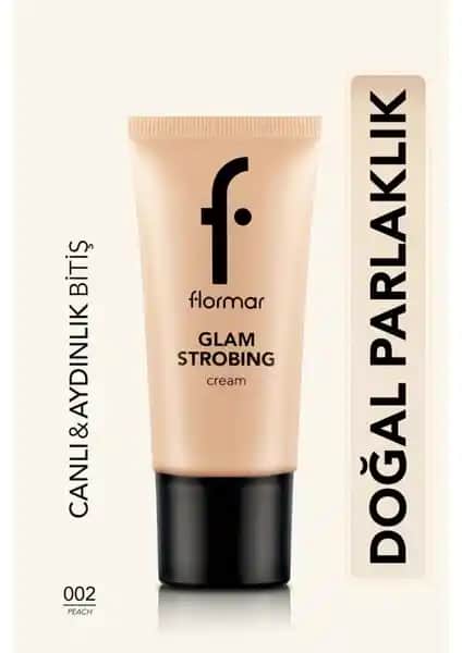 Flormar Glam Strobing Işıltılı Makyaj Bazı 002 Peach Doğal Işıltı ve Pürüzsüzlük Sağlar