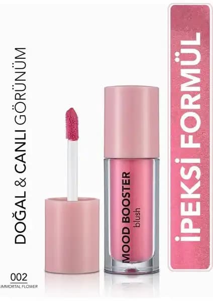 Flormar Mood Booster Doğal Görünüm Veren Yoğun Pigmentli Likit Allık 002 Immortal Flower