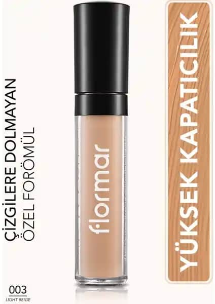 Flormar Perfect Coverage Liquid Concealer 003 Light Beige Cilt Kusurlarını Gizleyen Doğal Görünüm Sağlayan Ürün
