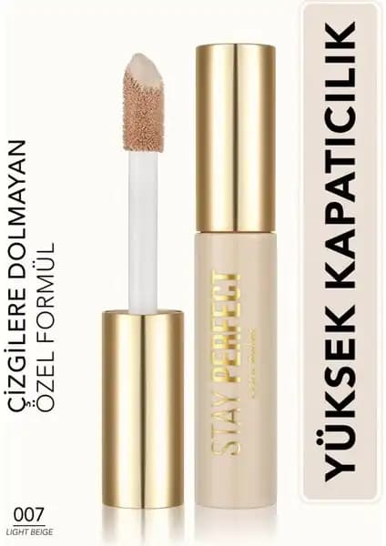 Flormar Stay Perfect Likit Kapatıcı Yüksek Pigmentli ve Yarı Mat Bitişli Doğal Görünüm İçin