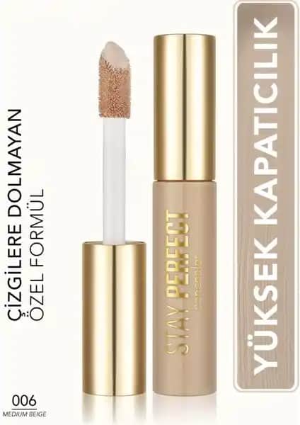 Flormar Stay Perfect Yüksek Pigmentli Yarı Mat Likit Kapatıcı Günlük Makyaj İçin Uygun