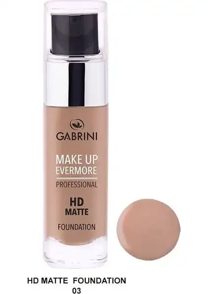 Gabrini HD Mat Fondöten: Yüksek Kapatıcılık ve Uzun Süre Dayanıklılık Sunan Makyaj Ürünü