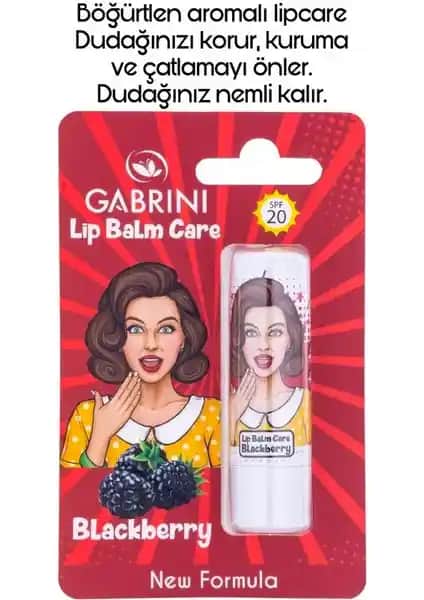 Gabrini Lip Balm Care Blackberry Dudak Bakımında Nem ve Koruma Sağlayan Etkili Ürün