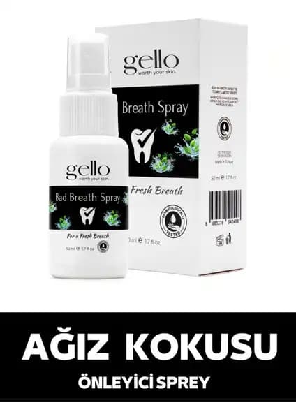 Gello Ağız Kokusu Önleyici Sprey 50 ml - Ferah Nefes ve Ağız Sağlığı İçin Etkili Çözüm