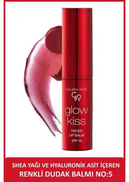 Golden Rose Glow Kiss Renkli Dudak Balmı No: 05 Cherry Juice Doğal ve Nemlendirici Özellikleri