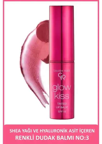 Golden Rose Glow Kiss Renkli Dudak Nemlendirici SPF 15 ile Günlük Dudak Bakımı