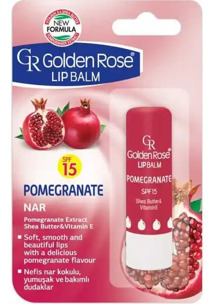 Golden Rose No: 08 Pomegranate Dudak Bakım Lip Balmı SPF15 Koruma ve Doğal Renk Özellikleriyle