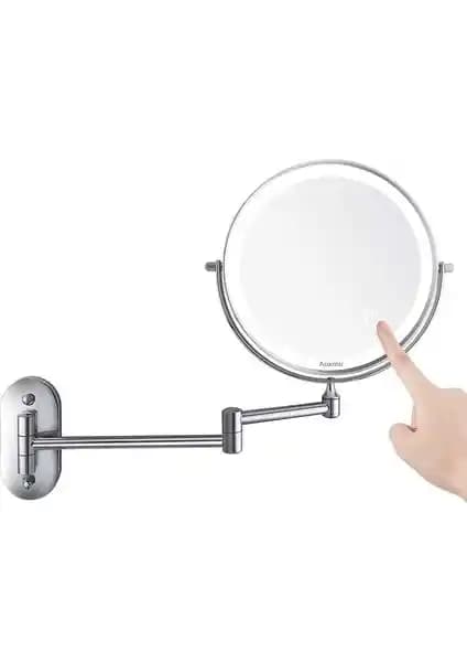 Htun Duvara Monte Makyaj Aynası: Çift Taraflı, LED Aydınlatmalı ve Ayarlanabilir Özellikler