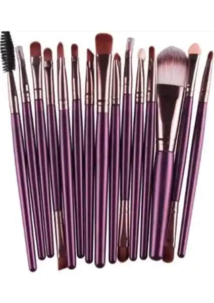 İzla İzla 20'li Makyaj Fırçası Seti Mor Renkli Profesyonel ve Günlük Kullanım İçin