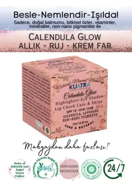 Kuatra Calendula Glow Highlighter: Doğal İçeriklerle Çok Yönlü Makyaj ve Cilt Bakımı