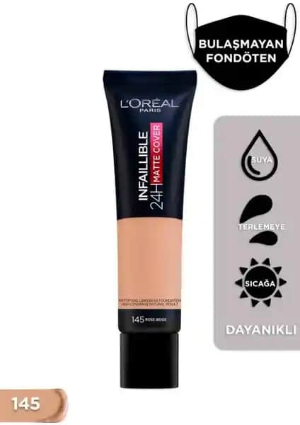 L'Oréal Paris Infaillible 32H Matte Cover fondöten: yüksek kapatıcılık ve mat görünüm sağlayan ürün