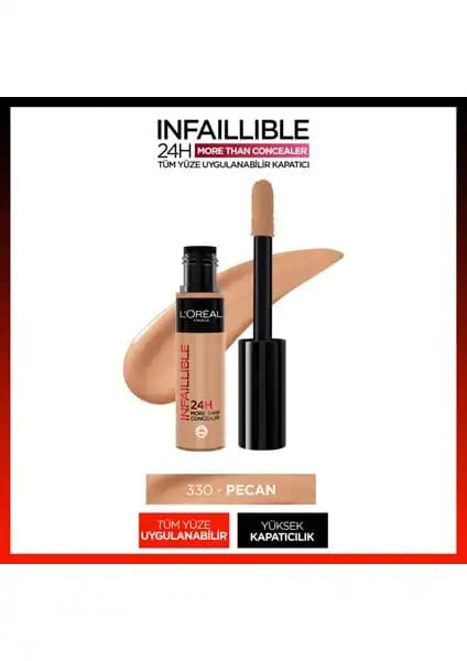 L'Oréal Paris Infaillible Kapatıcı 330 Pecan Yüksek Kapatıcılık ve Uzun Süreli Dayanıklılık