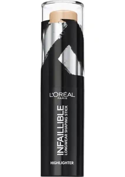 L'Oréal Paris Infaillible Shaping Stick Highlighter 502 Gold İs Cold Doğal Parlaklık ve Şekillendirme İçin