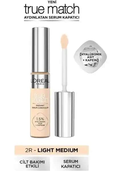 L'Oréal Paris True Match Ay<dı>nlatan Serum Kapatıcı ile doğal ve parlak gözler sağlamak