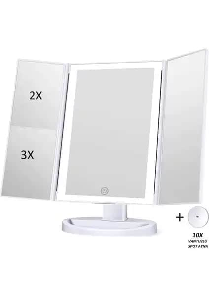 Land of Myth Çok Fonksiyonlu LED Işıklı Makyaj Aynası Güncel Teknolojiyle Günlük Bakım İçin