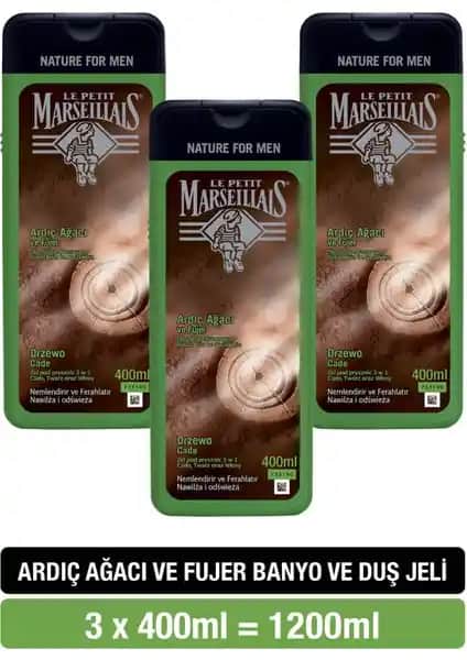 Le Petit Marseillais Doğal İçerikli Duş Jeli Ardıç Ağacı ve Füjer ile 400 ml