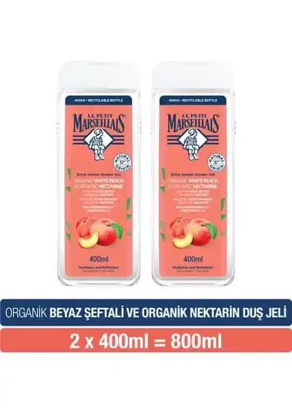 Le Petit Marseillais Organik Beyaz Şeftali ve Nektarin Duş Jeli Hassas Ciltler İçin