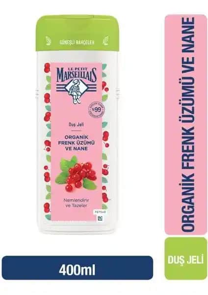 Le Petit Marseillais Organik Frenk Üzümü ve Nane Duş Jeli Akdeniz Esintisi ile Yenilenme Sağlar