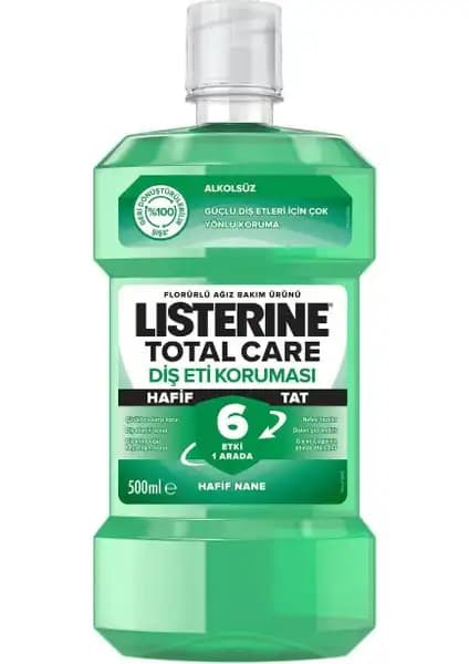 Listerine Ağız Bakım Suyu 500 ml - Alkolsüz Diş Eti Koruma ve Ağız Temizliği