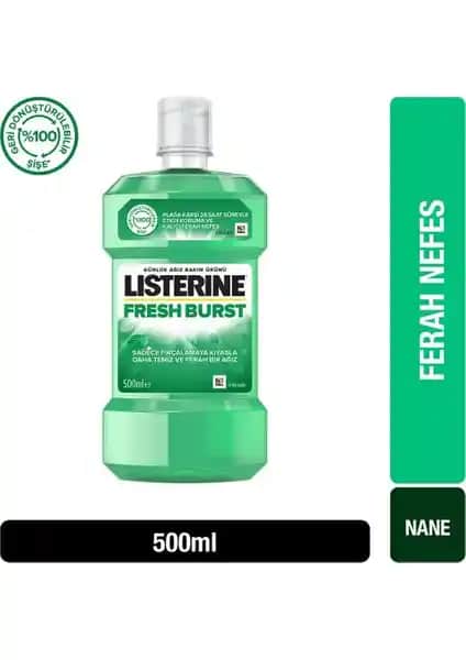 Listerine Ağız Bakım Suyu 500 ml ile Günlük Ağız Sağlığı ve Ferahlık Sağlama