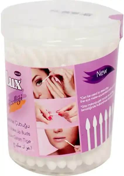 Lüx Lux Kozmetik Makyaj Çubuğu 80'li Paket Saf Pamuk Kaliteli ve Hassas Kullanım