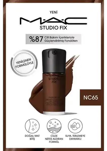 MAC Studio Fix Fluid SPF 15: Geniş renk yelpazesi ve doğal mat bitişli yüksek performanslı fondöten