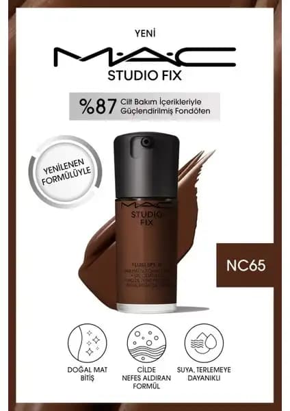 MAC Studio Fix Fluid SPF 15: Geniş renk yelpazesi ve doğal mat bitişli yüksek performanslı fondöten