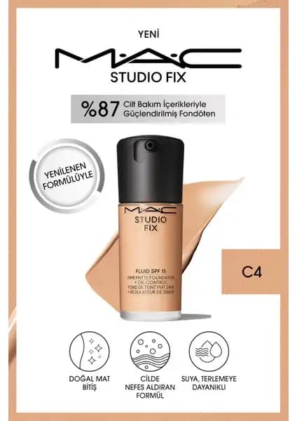 MAC Studio Fix Fluid SPF 15 ile doğal ve mat makyaj deneyimi sağlayan yüksek performanslı fondöten