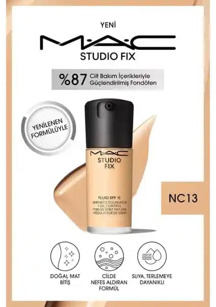 MAC Studio Fix Fluid SPF 15 Mat Fondöten: Doğal ve Kalıcı Makyaj Çözümü