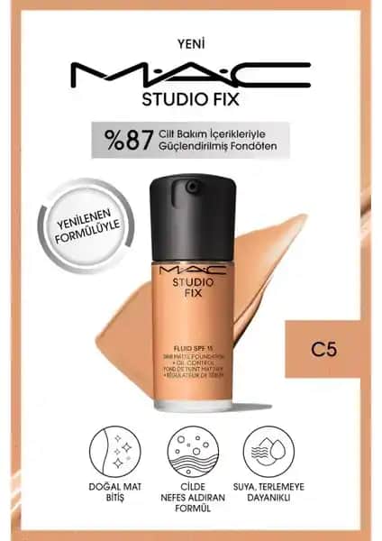 MAC Studio Fix Fluid SPF 15 Mat Fondöten: Doğal ve Kalıcı Makyaj İçin En İyi Seçenek