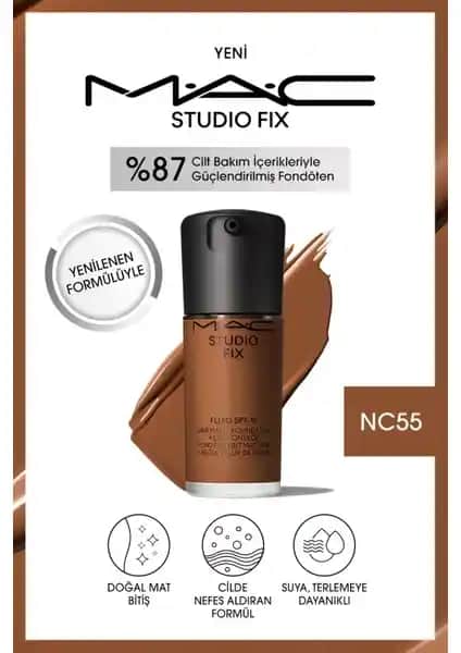 MAC Studio Fix Fluid SPF 15 Mat Fondöten: Doğal ve Kalıcı Makyaj İçin Güvenilir Tercih