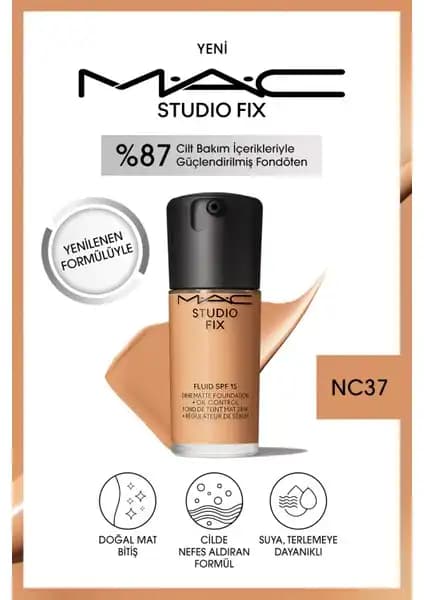 MAC Studio Fix Fluid SPF 15 Mat Fondöten: Doğal ve Kalıcı Makyaj İçin Ideal Çözüm