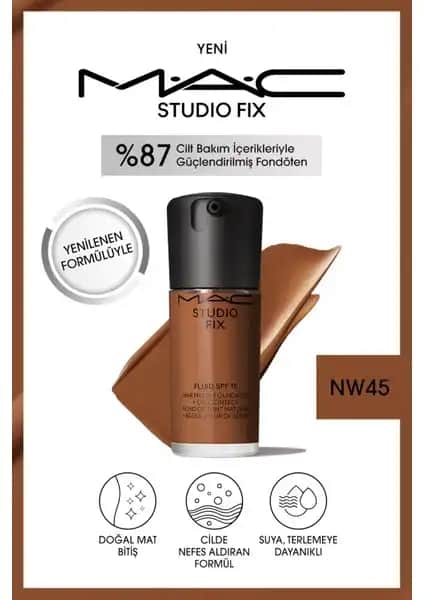 MAC Studio Fix Fluid SPF 15 Mat Fondöten: Doğal ve Kalıcı Makyaj İçin Uygun Çözüm