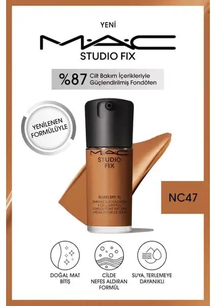 MAC Studio Fix Fluid SPF 15 Mat Fondöten: Doğal ve Uzun Süre Kalıcı Makyaj İçin Ideal Seçenek