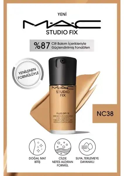 MAC Studio Fix Fluid SPF 15 Mat Fondöten: Doğal ve Uzun Süreli Makyaj İçin Uygun Seçenek